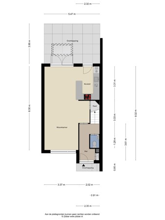 Floorplan - Willem van Gelre-Gulikstraat 36, 6137 HB Sittard