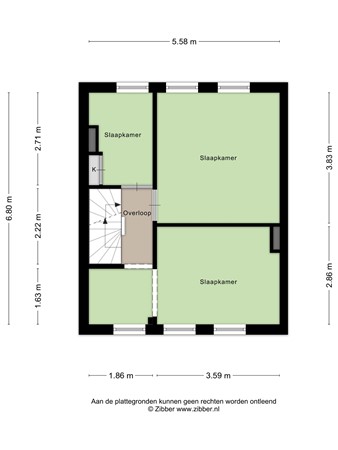 Floorplan - Vondelstraat 3, 6445 AE Brunssum