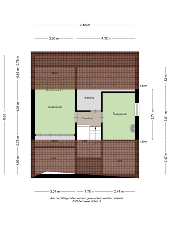 Floorplan - Dingspelstraat 4, 7841 CJ Sleen