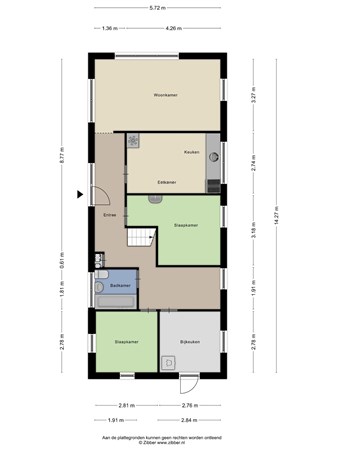 Floorplan - Nieuwe Weg 181, 7844 NE Veenoord