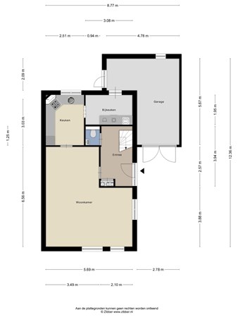 Floorplan - Scheerturfstraat 24, 7848 CM Schoonoord