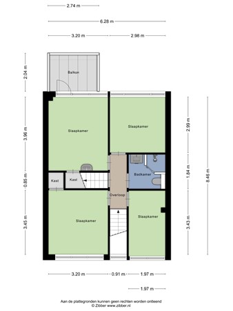 Floorplan - Ter Borghstraat 20, 7841 AM Sleen