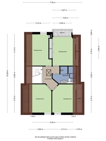 Floorplan - Sportparklaan 1, 7848 BA Schoonoord