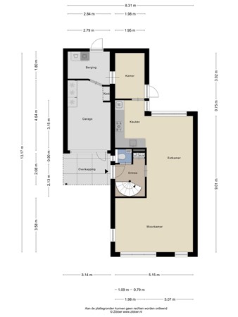 Floorplan - Oldengaerde 39, 7841 GB Sleen