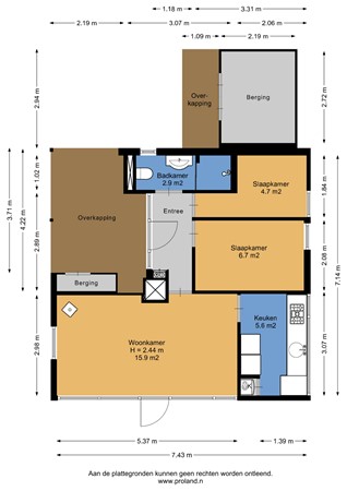 Floorplan - Slenerweg 83-22, 7848 AG Schoonoord
