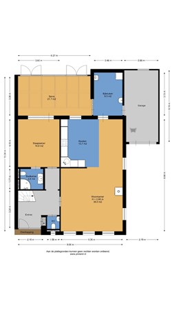 Floorplan - Zuidenveldstraat 25, 7841 CK Sleen