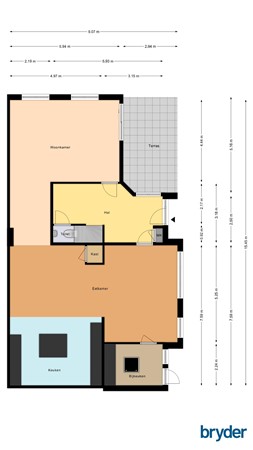Floorplan - Rolderstraat 59, 7849 PB De Kiel