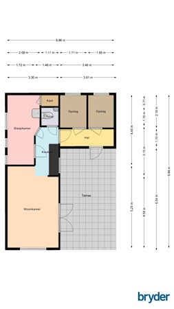 Floorplan - Rolderstraat 59, 7849 PB De Kiel