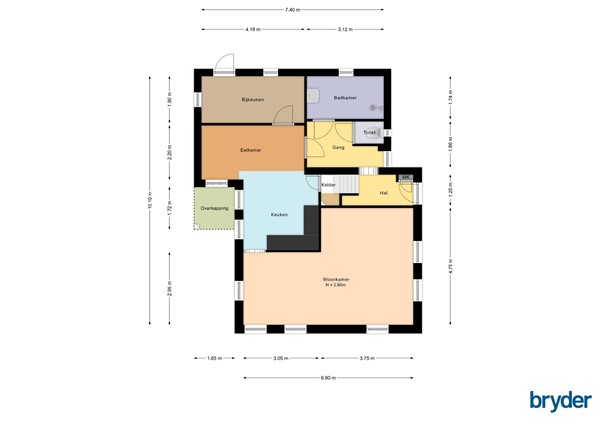Floorplan - Zandstraat 24, 7887 BX Erica