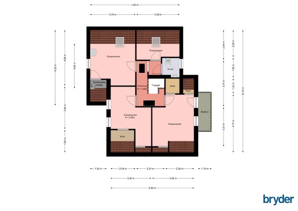 Floorplan - Zandstraat 24, 7887 BX Erica