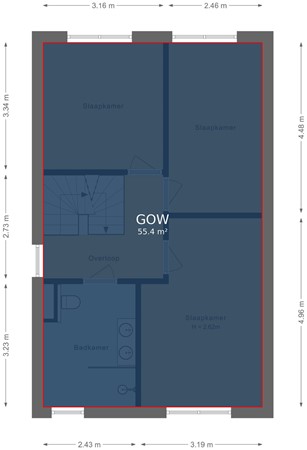 Floorplan - Sideriusstraat 8a, 7841 KA Sleen