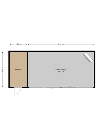 Floorplan - Sideriusstraat 8a, 7841 KA Sleen