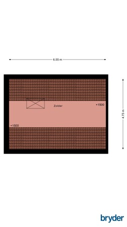 Floorplan - Eserstraat 23b, 7849 PG De Kiel