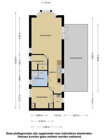 Floorplan - Westdorperstraat 29-361, 9443 TM Schoonloo
