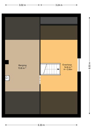 Floorplan - Ter Borghstraat 13, 7841 AL Sleen