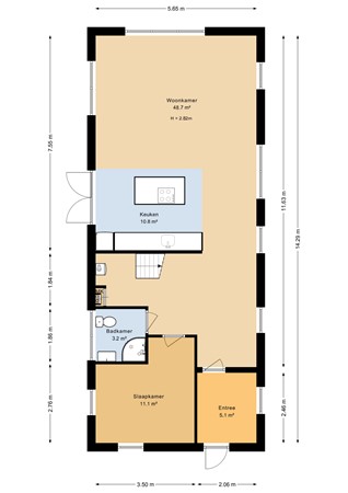 Floorplan - Nieuwe Weg 181, 7844 NE Veenoord
