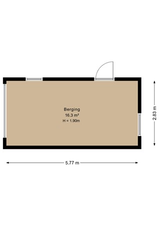 Floorplan - Nieuwe Weg 181, 7844 NE Veenoord