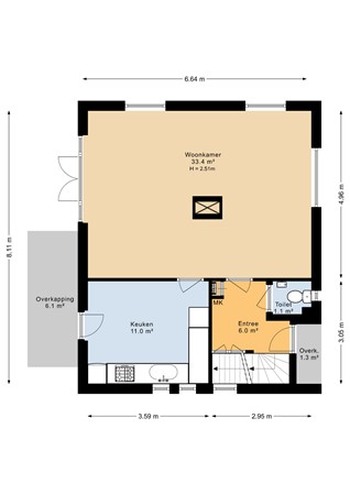 Floorplan - Eserstraat 4, 7849 PH De Kiel