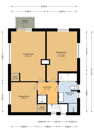 Floorplan - Eserstraat 4, 7849 PH De Kiel