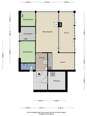 Floorplan - Slenerweg 83-48, 7848 AG Schoonoord
