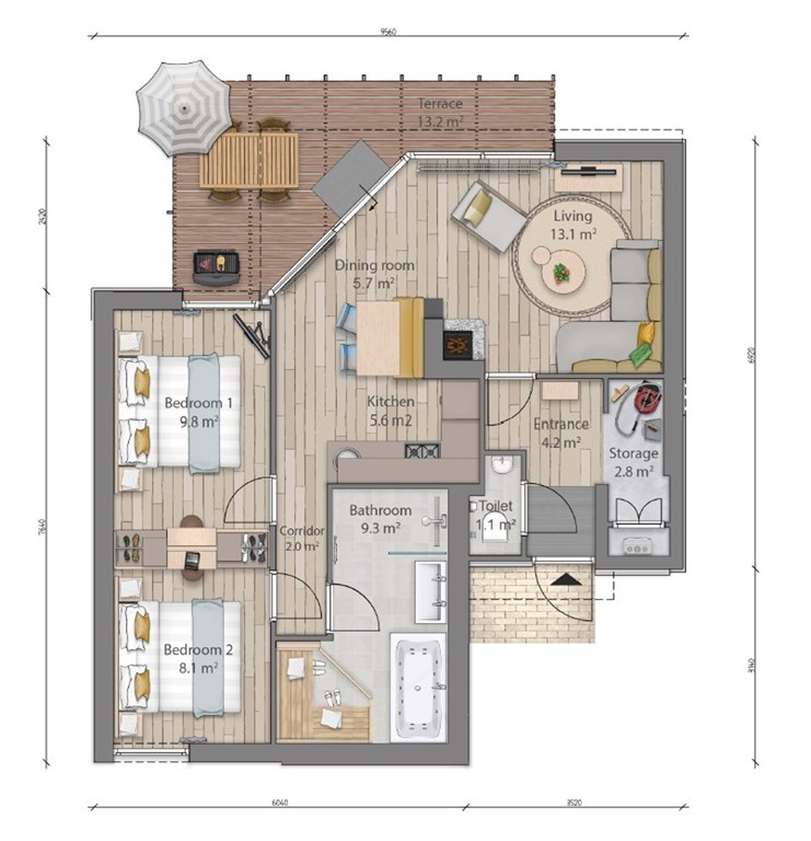 mediumsize floorplan