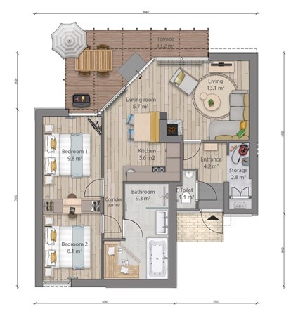 Floorplan - Slingerweg 1-967, 3896 LD Zeewolde