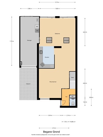 Floorplan - Kennedylaan 71, 5571 KB Bergeijk