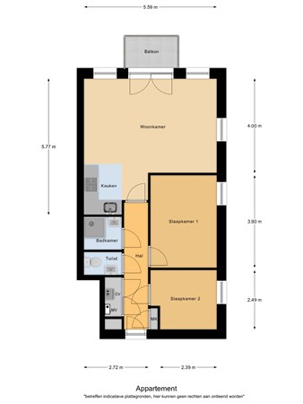 Floorplan - Burgemeester Magneestraat 63G, 5571 HC Bergeijk