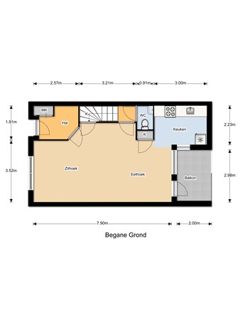 Floorplan - Sniederslaan 59a, 5531 EH Bladel