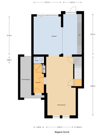 Floorplan - Wilhelminalaan 92a, 5541 CZ Reusel