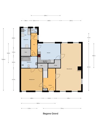 Floorplan - Hoogstraat 8, 5095 AB Hooge Mierde