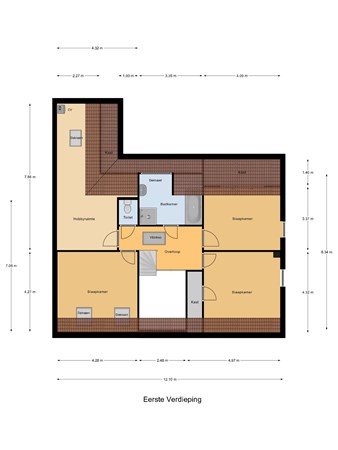 Floorplan - Hoogstraat 8, 5095 AB Hooge Mierde