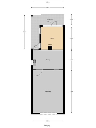 Floorplan - Hoogstraat 8, 5095 AB Hooge Mierde