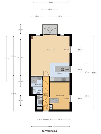 Floorplan - Burgemeester Magneestraat 65D, 5571 HC Bergeijk