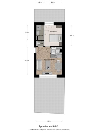 Floorplan - Doornboomstraat 5, 5091 CA Oost West en Middelbeers