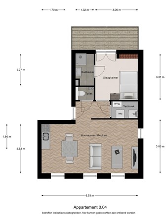 Floorplan - Doornboomstraat 5, 5091 CA Oost West en Middelbeers