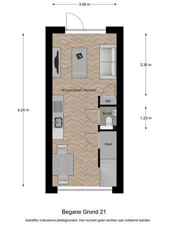 Floorplan - Doornboomstraat 5G, 5091 CA Oost West en Middelbeers