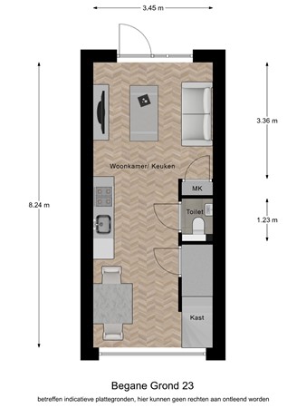 Floorplan - Doornboomstraat 5G, 5091 CA Oost West en Middelbeers