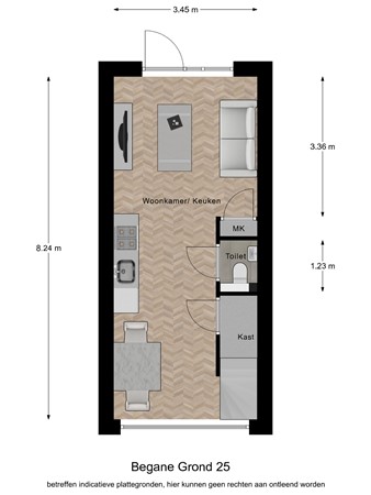 Floorplan - Doornboomstraat 5G, 5091 CA Oost West en Middelbeers