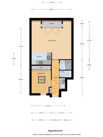 Floorplan - Burgemeester Magneestraat 65E, 5571 HC Bergeijk