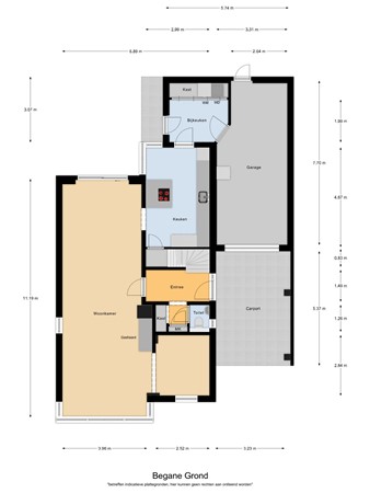 Floorplan - Meerstraat 24, 5525 AM Duizel