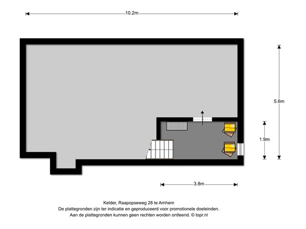Floorplan - Raapopseweg 28, 6824 DS Arnhem