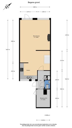 Floorplan - Deurnestraat 46, 6843 PR Arnhem