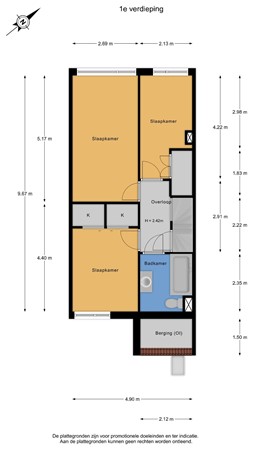 Floorplan - Deurnestraat 46, 6843 PR Arnhem