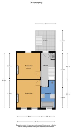 Floorplan - Leoninusstraat 92, 6821 ET Arnhem