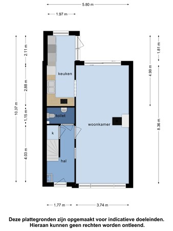 Floorplan - Hendrik van Naaldwijkstraat 21, 2671 BA Naaldwijk