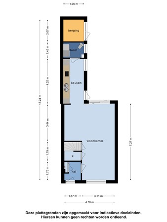 Floorplan - Mr. de Fremerystraat 59, 2691 ZH 's-Gravenzande