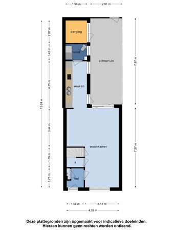 Floorplan - Mr. de Fremerystraat 59, 2691 ZH 's-Gravenzande