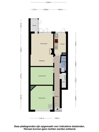 Floorplan - Harmoniestraat 11B, 3151 AB Hoek van Holland