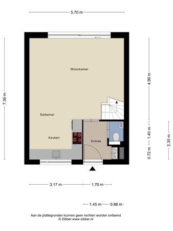 Floorplan - Columbusstraat 3B, 3151 BB Hoek van Holland